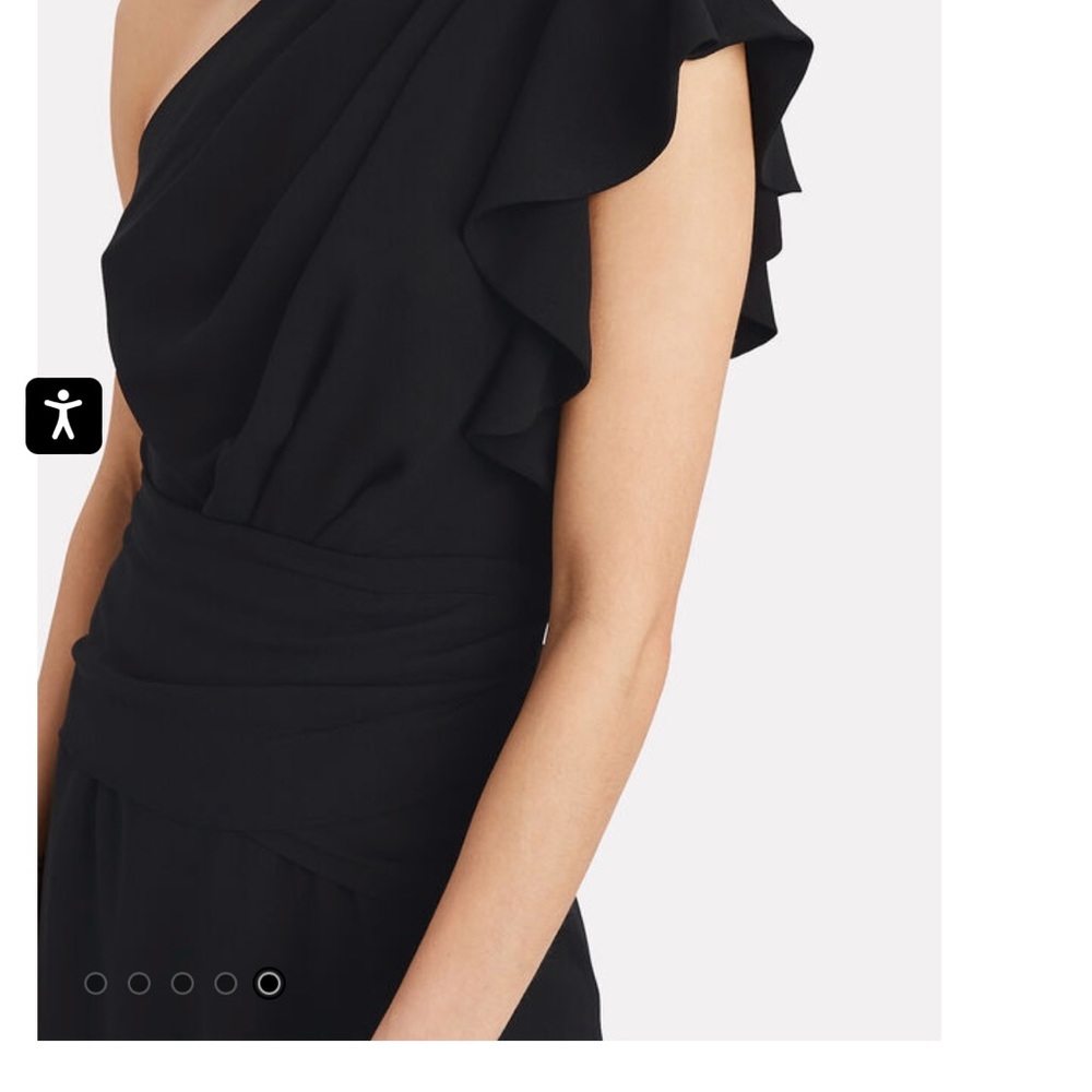 IRO Black One-Shoulder Ruffle Mini Dress - Picture 6 of 6